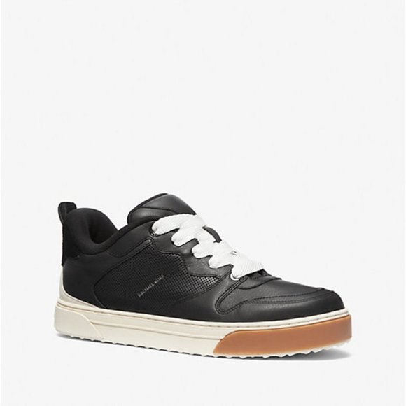 MICHAEL Michael Kors Men's Barett Leather Sneaker - Picture 1 of 8